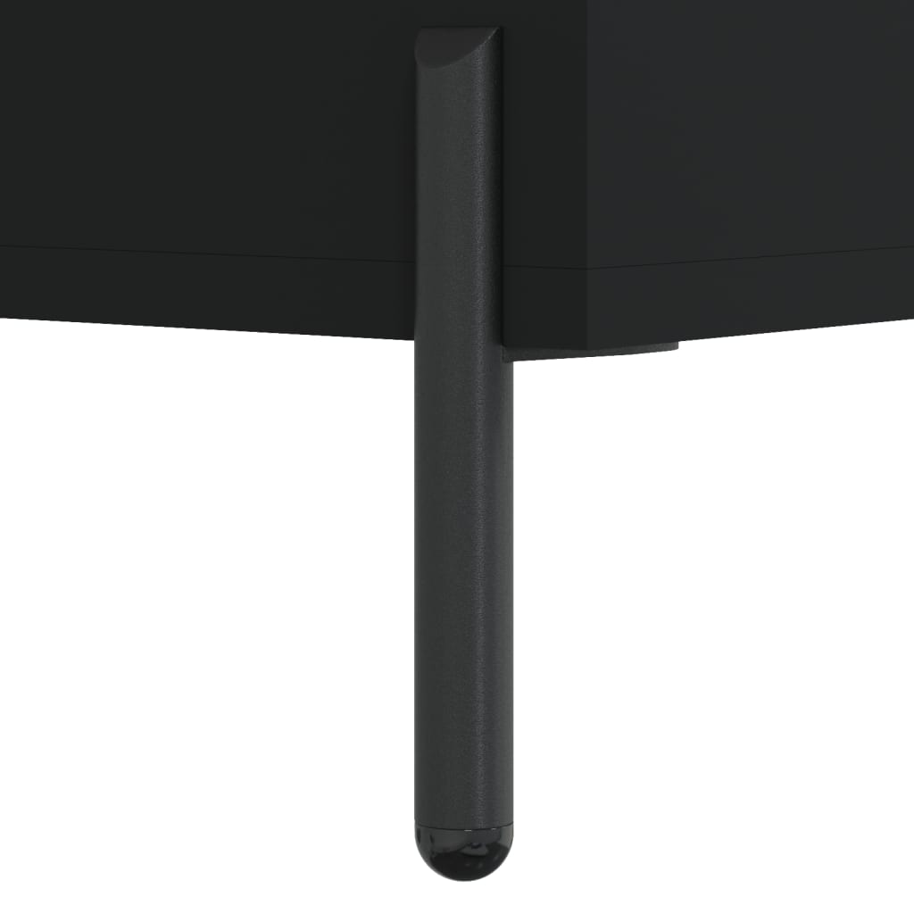 Highboard Black 69.5x32.5x180 cm Engineered Wood