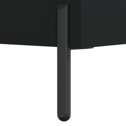 Highboard Black 69.5x32.5x180 cm Engineered Wood