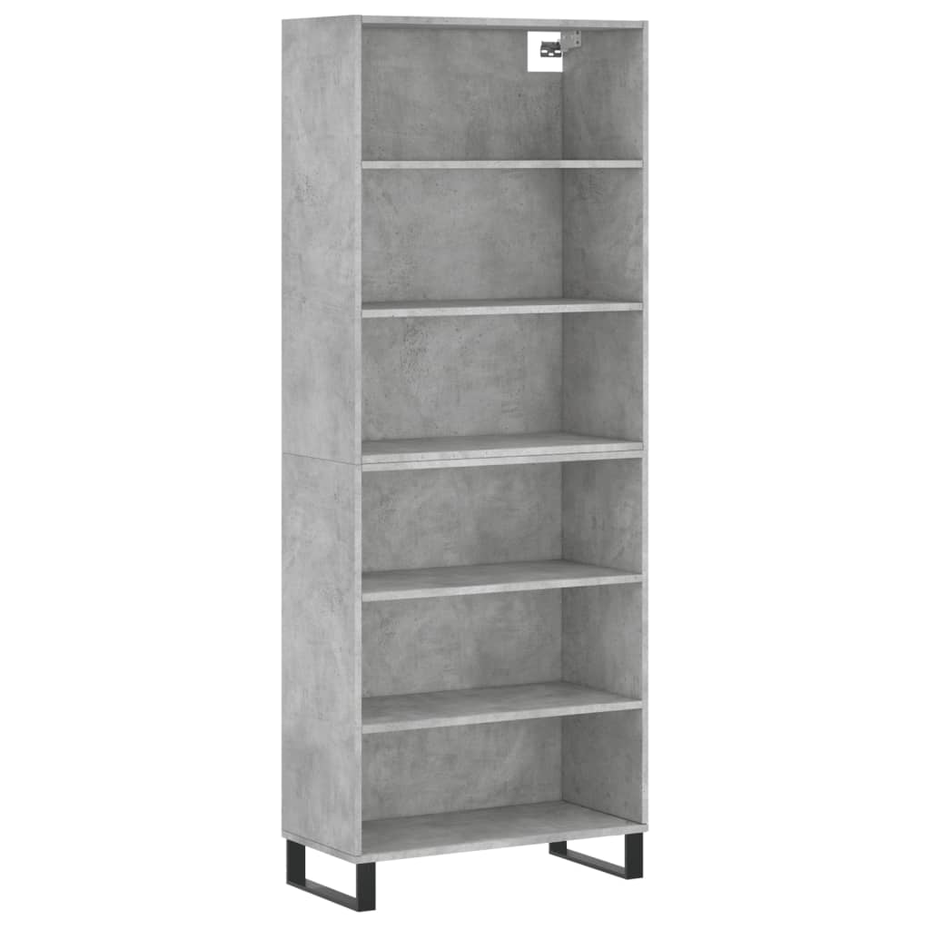 Highboard Concrete Grey 69,5x32,5x180 cm Engineered Wood