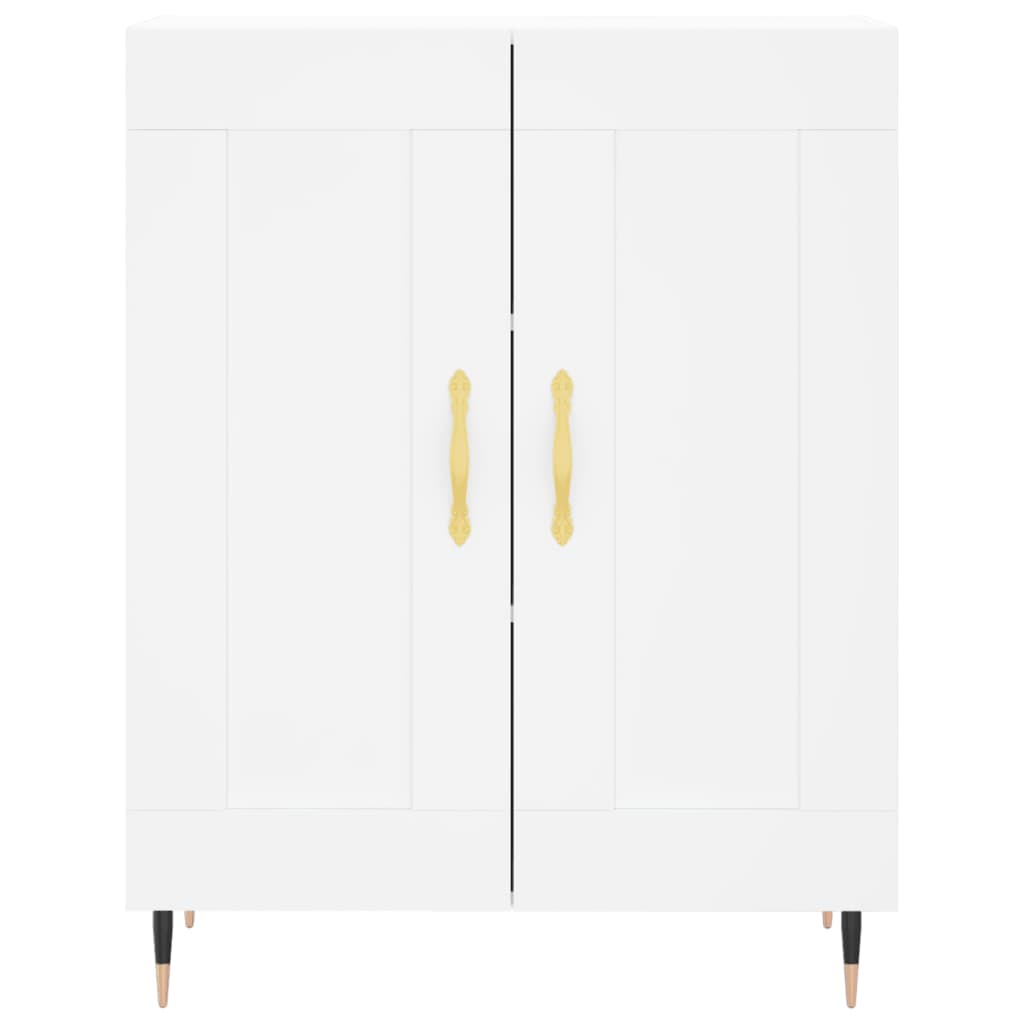 Highboard White 69.5x34x180 cm Engineered Wood