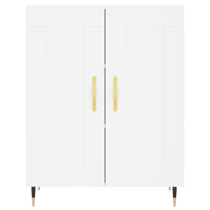 Highboard White 69.5x34x180 cm Engineered Wood