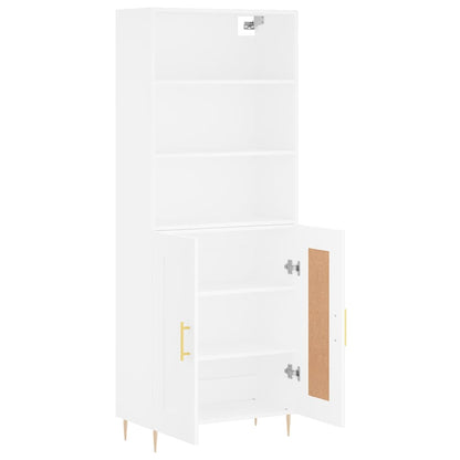 Highboard White 69.5x34x180 cm Engineered Wood