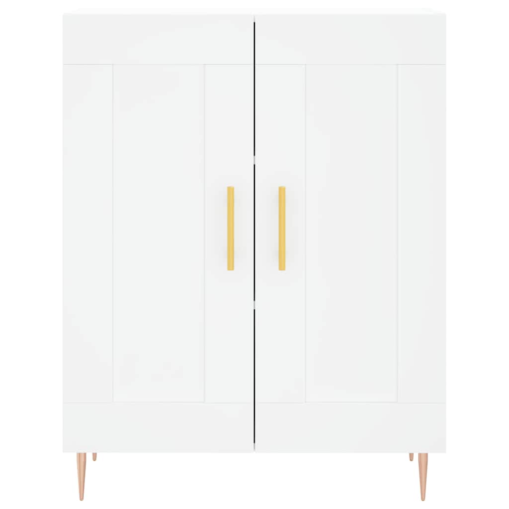 Highboard White 69,5x34x180 cm Engineered Wood