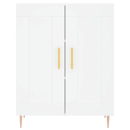 Highboard White 69,5x34x180 cm Engineered Wood