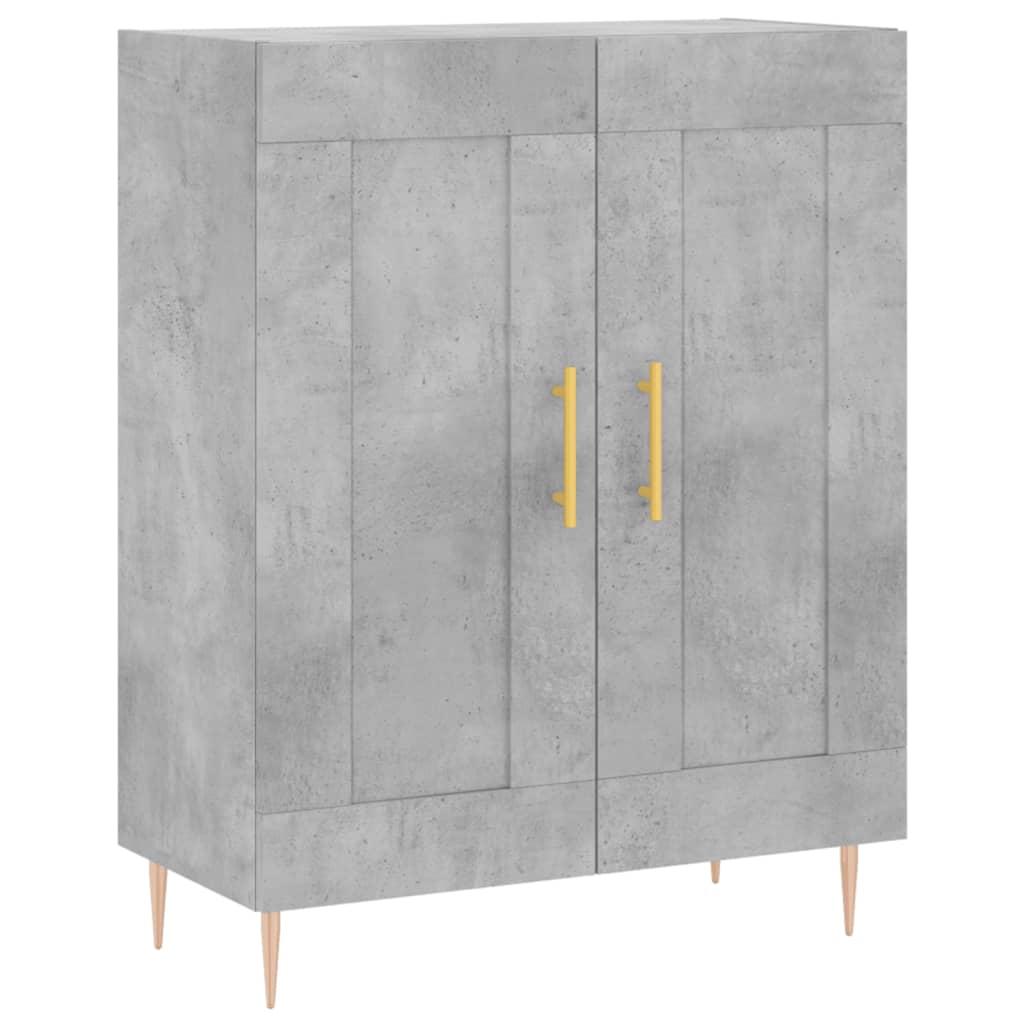 Highboard Concrete Grey 69,5x34x180 cm Engineered Wood