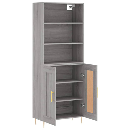 Highboard Grey Sonoma 69,5x34x180 cm Engineered Wood