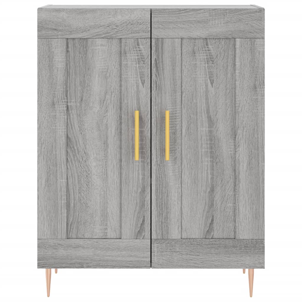 Highboard Grey Sonoma 69,5x34x180 cm Engineered Wood