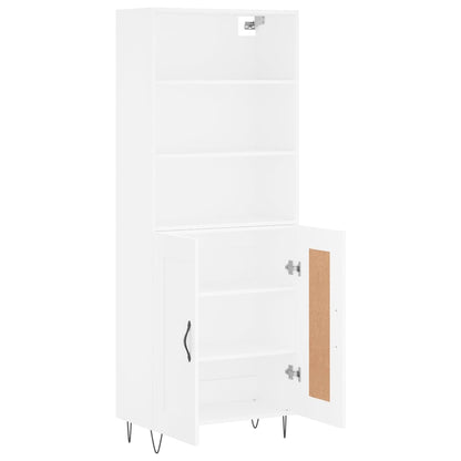 Highboard White 69,5x34x180 cm Engineered Wood
