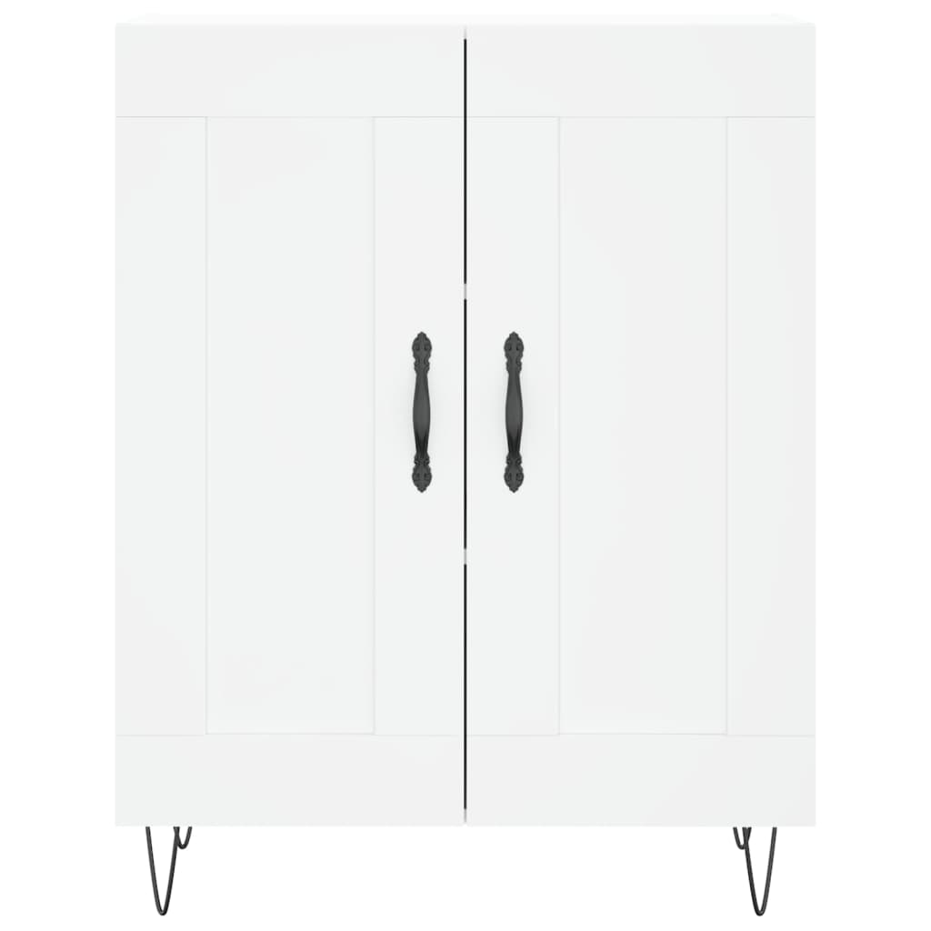 Highboard White 69,5x34x180 cm Engineered Wood