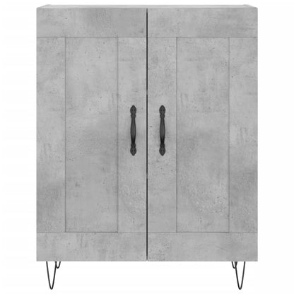 Highboard Concrete Grey 69.5x34x180 cm Engineered Wood