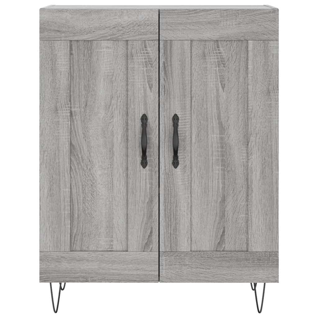 Highboard Grey Sonoma 69,5x34x180 cm Engineered Wood
