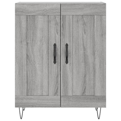 Highboard Grey Sonoma 69,5x34x180 cm Engineered Wood