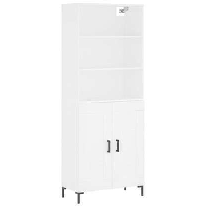Highboard White 69,5x34x180 cm Engineered Wood