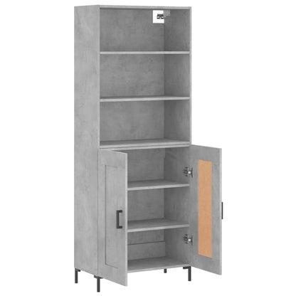 Highboard Concrete Grey 69,5x34x180 cm Engineered Wood
