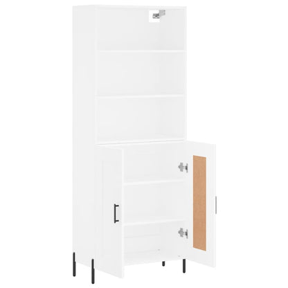 Highboard White 69.5x34x180 cm Engineered Wood