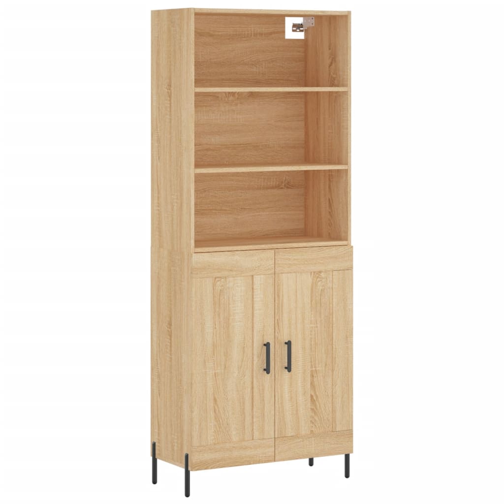 Highboard Sonoma Oak 69.5x34x180 cm Engineered Wood