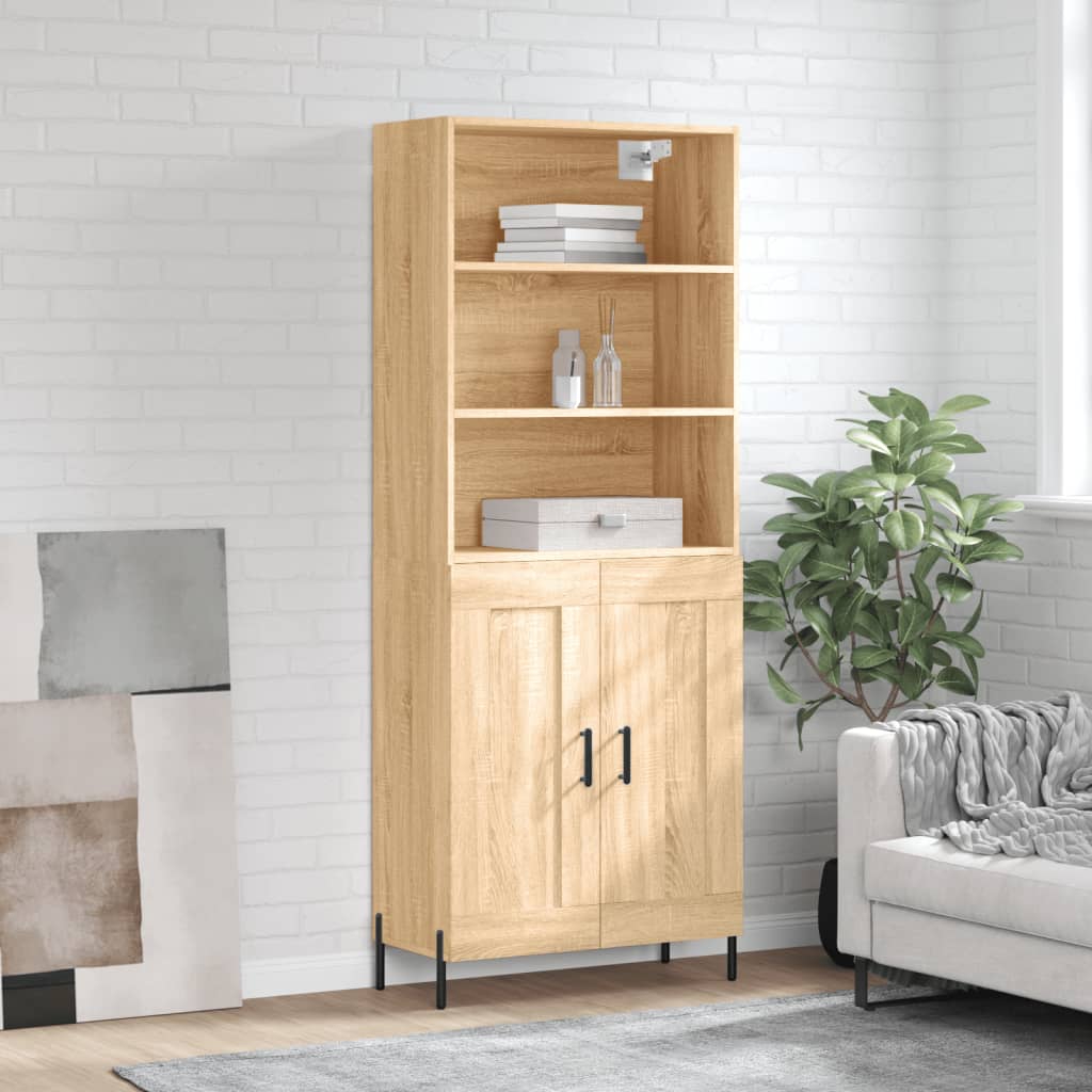 Highboard Sonoma Oak 69,5x34x180 cm Engineered Wood