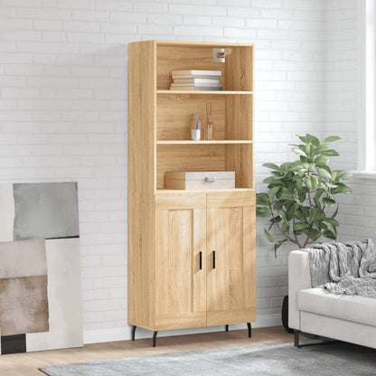 Highboard Sonoma Oak 69,5x34x180 cm Engineered Wood