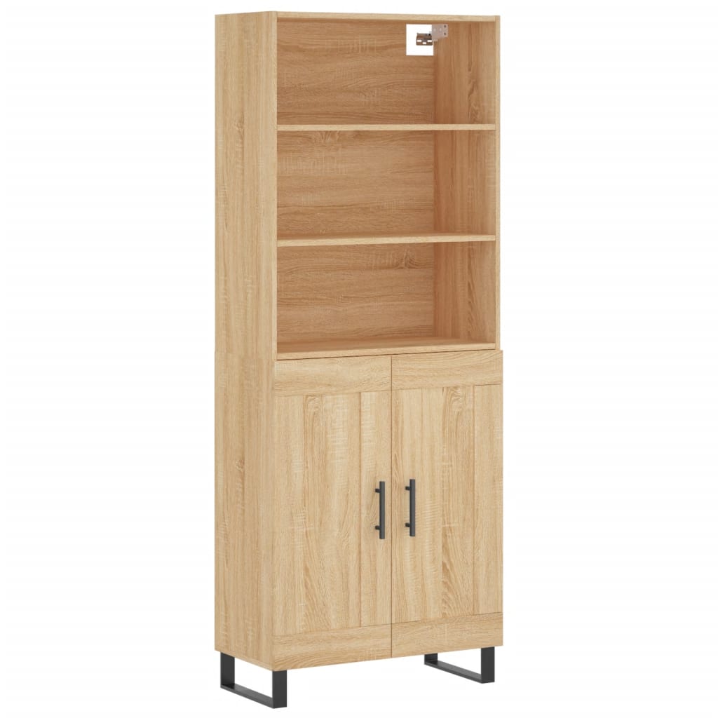 Highboard Sonoma Oak 69,5x34x180 cm Engineered Wood