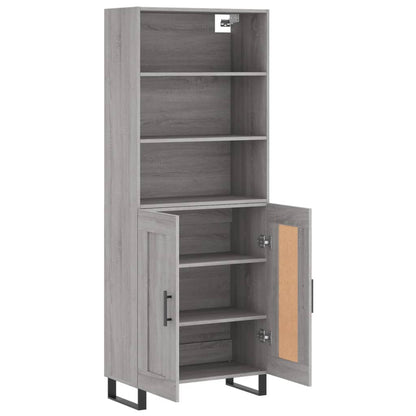 Highboard Grey Sonoma 69,5x34x180 cm Engineered Wood