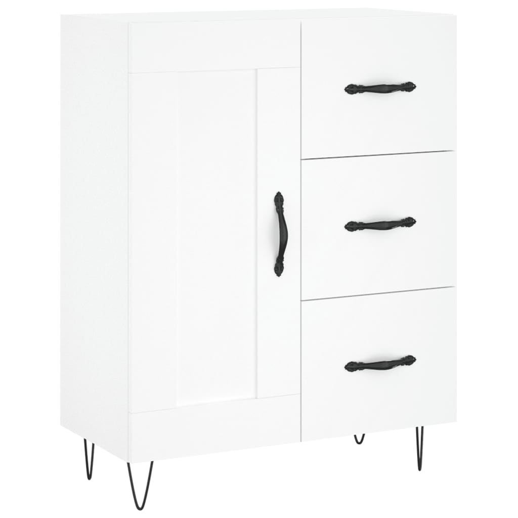 Highboard White 69.5x34x180 cm Engineered Wood