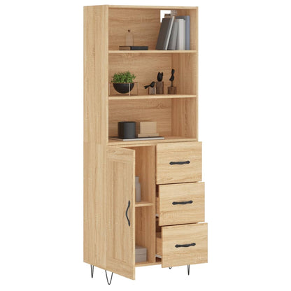 Highboard Sonoma Oak 69.5x34x180 cm Engineered Wood