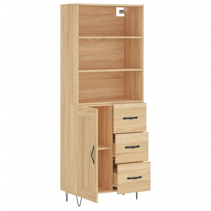 Highboard Sonoma Oak 69,5x34x180 cm Engineered Wood