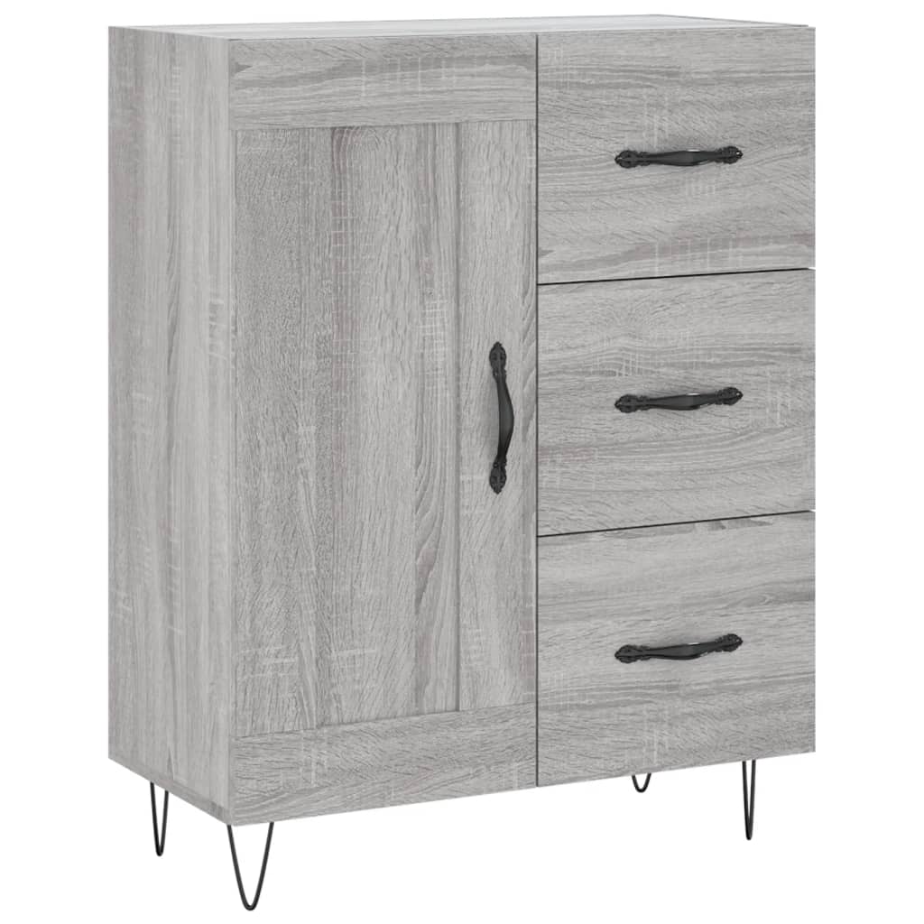 Highboard Grey Sonoma 69.5x34x180 cm Engineered Wood