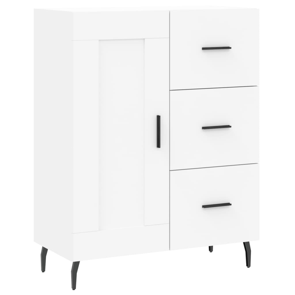 Highboard White 69,5x34x180 cm Engineered Wood