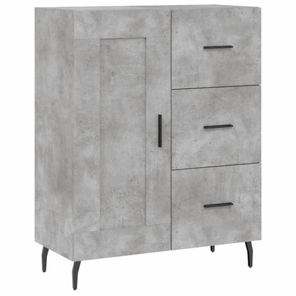 Highboard Concrete Grey 69,5x34x180 cm Engineered Wood