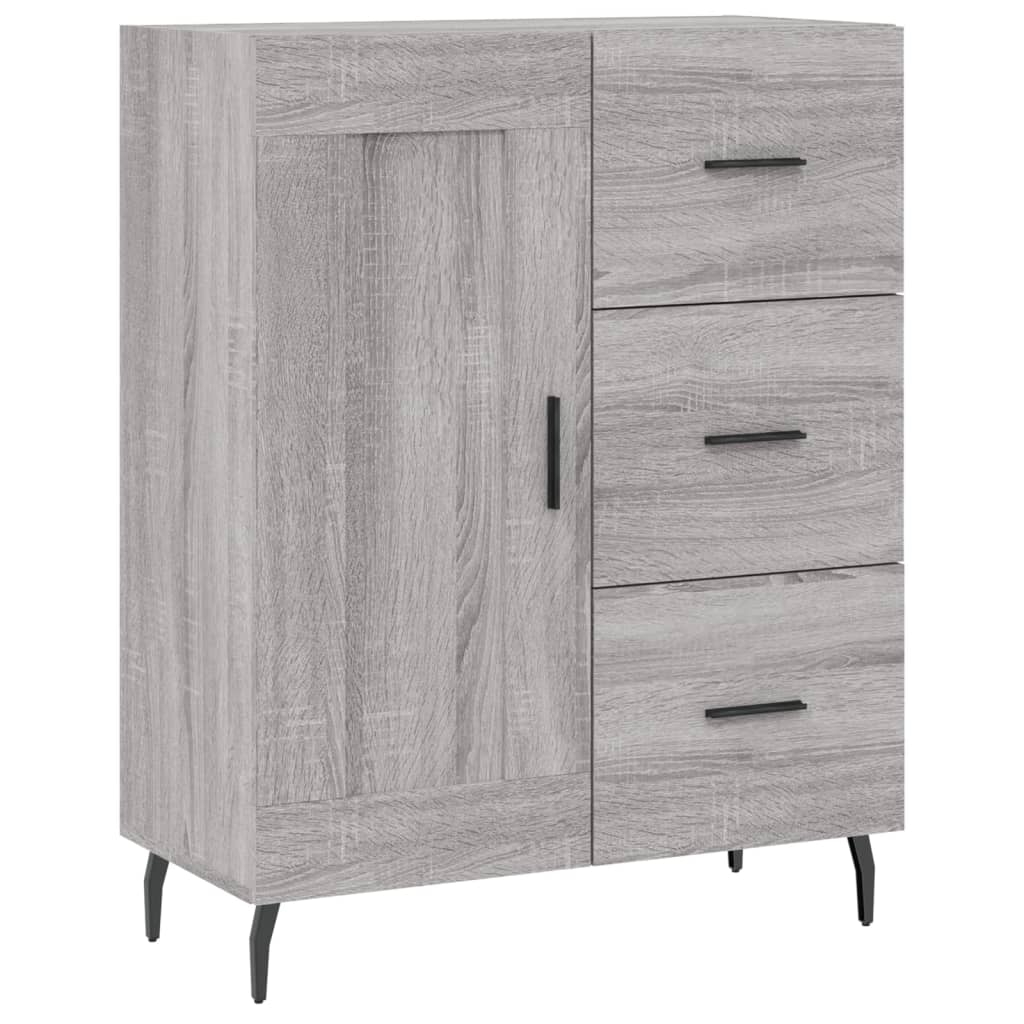 Highboard Grey Sonoma 69,5x34x180 cm Engineered Wood