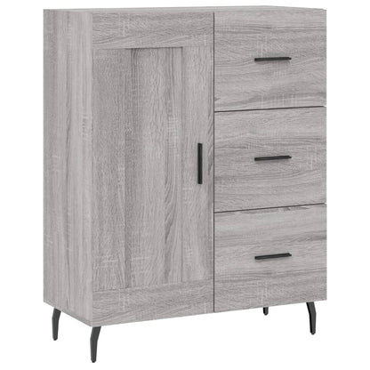 Highboard Grey Sonoma 69,5x34x180 cm Engineered Wood