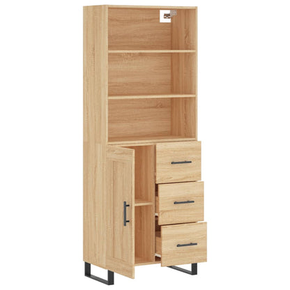 Highboard Sonoma Oak 69,5x34x180 cm Engineered Wood