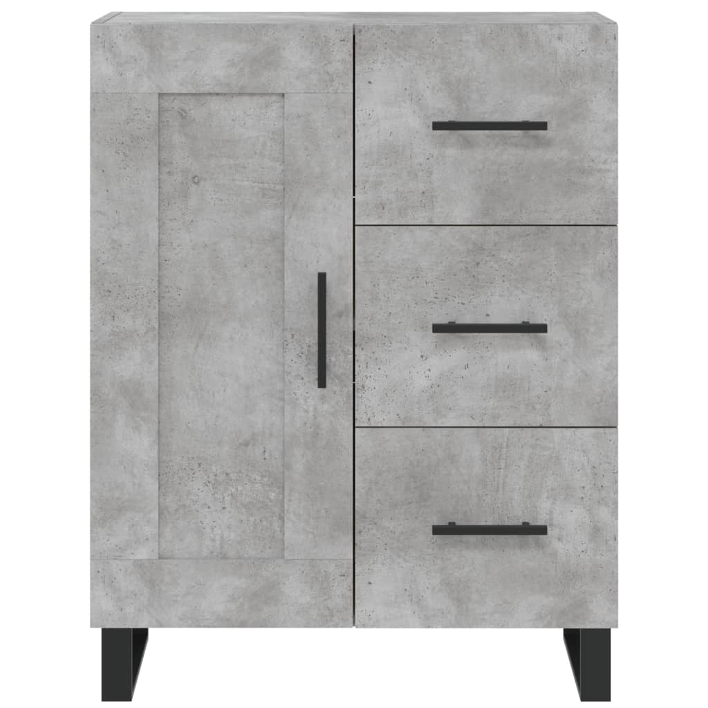Highboard Concrete Grey 69.5x34x180 cm Engineered Wood