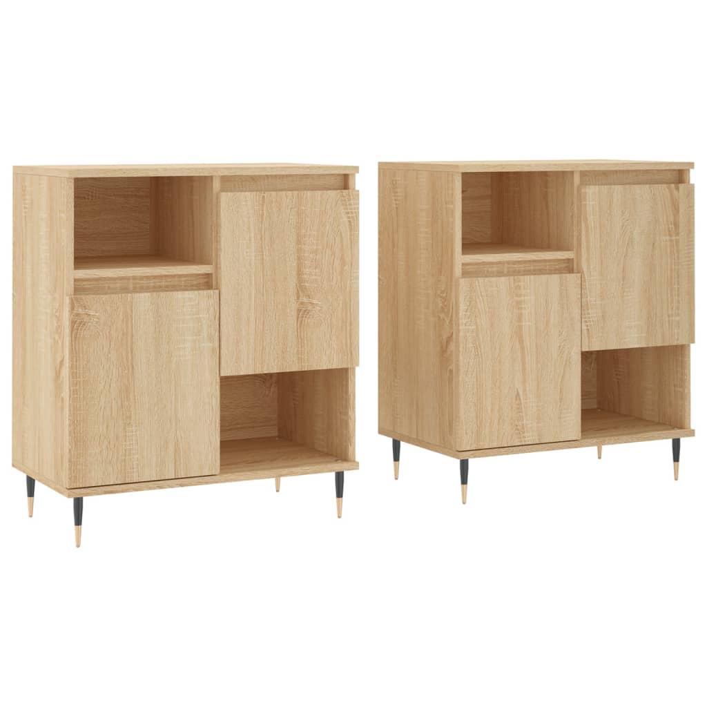 Sideboards 2 pcs Sonoma Oak Engineered Wood