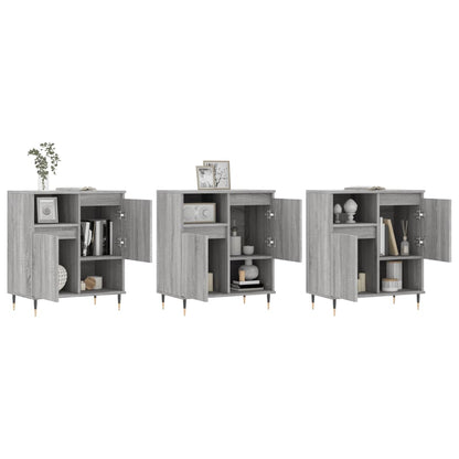 Sideboards 3 pcs Grey Sonoma Engineered Wood