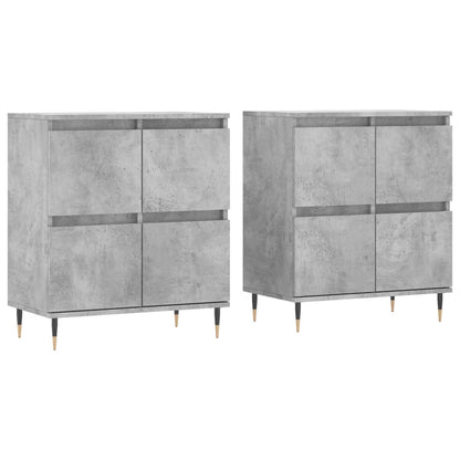 Sideboards 2 pcs Concrete Grey Engineered Wood