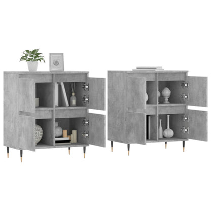 Sideboards 2 pcs Concrete Grey Engineered Wood