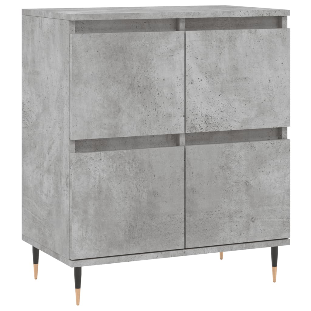 Sideboards 2 pcs Concrete Grey Engineered Wood