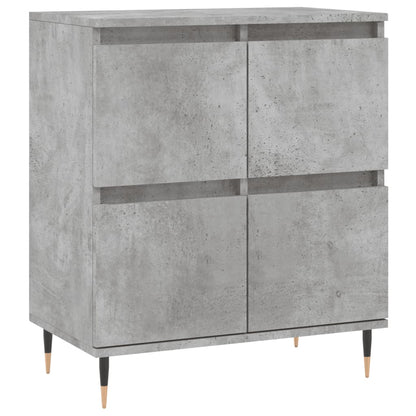 Sideboards 2 pcs Concrete Grey Engineered Wood