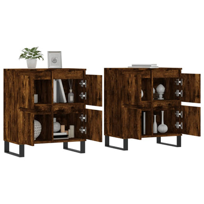 Sideboards 2 pcs Smoked Oak Engineered Wood