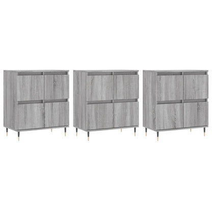 Sideboards 3 pcs Grey Sonoma Engineered Wood