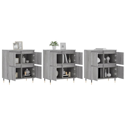 Sideboards 3 pcs Grey Sonoma Engineered Wood