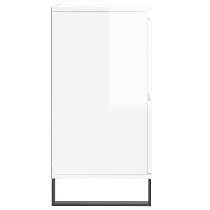 Sideboards 3 pcs High Gloss White Engineered Wood
