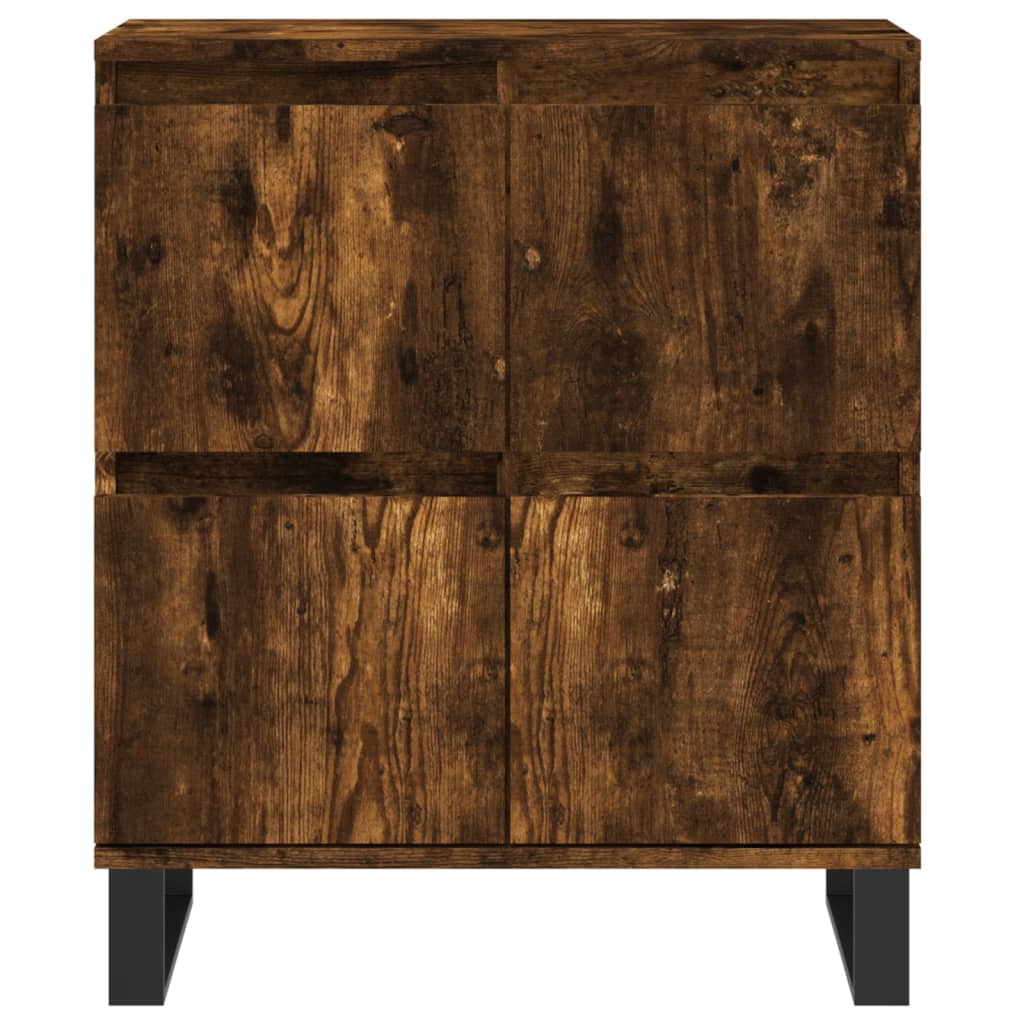 Sideboards 3 pcs Smoked Oak Engineered Wood