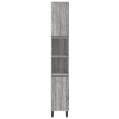 3 Piece Bathroom Furniture Set Grey Sonoma Engineered Wood