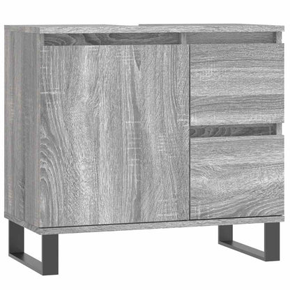 3 Piece Bathroom Furniture Set Grey Sonoma Engineered Wood