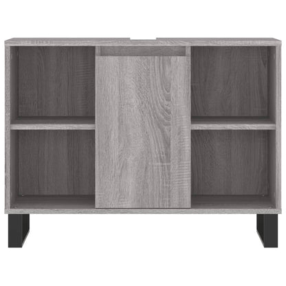 3 Piece Bathroom Furniture Set Grey Sonoma Engineered Wood