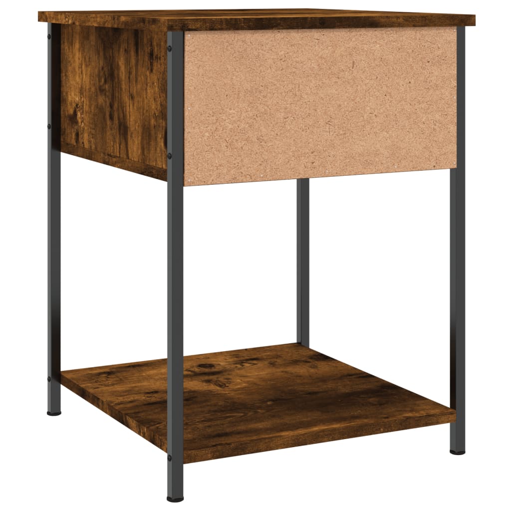 Bedside Table Smoked Oak 44x45x58 cm Engineered Wood