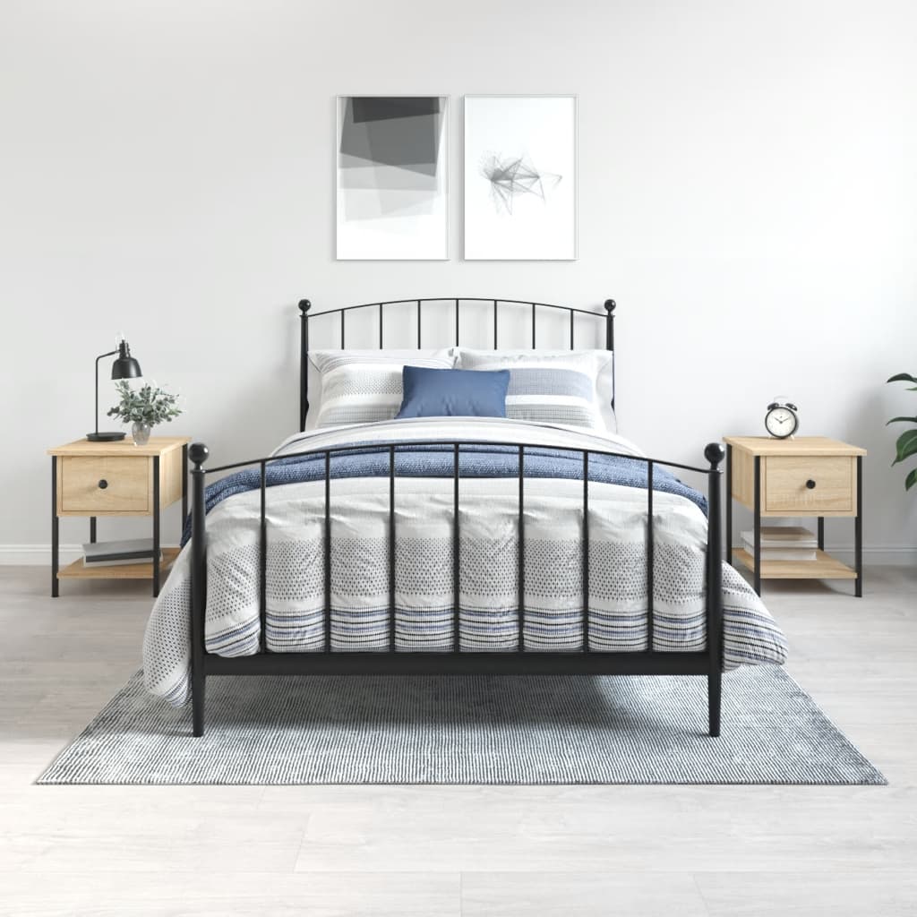 Bedside Tables 2 pcs Sonoma Oak 34x35,5x45 cm Engineered Wood